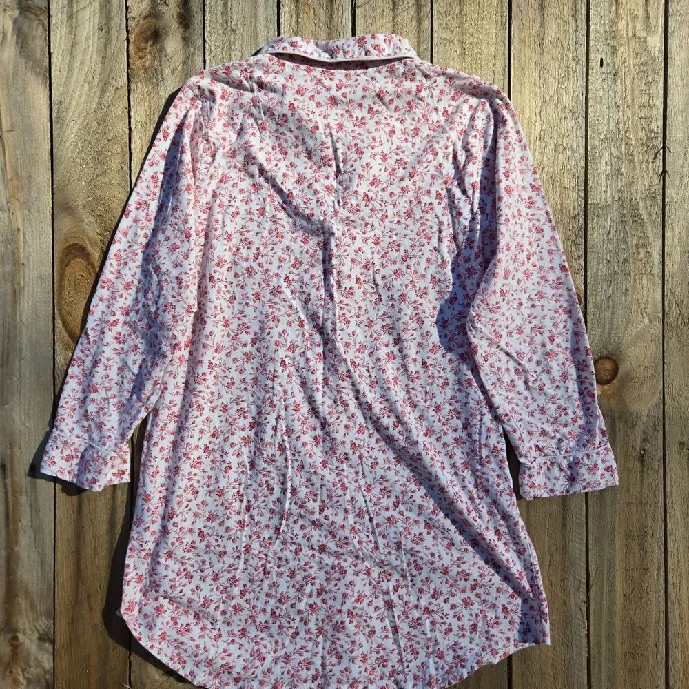 LOT of 2 Lauren Ralph Lauren Womens Nightgown Sleep Shirt Floral Large Cotton - Picture 9 of 14